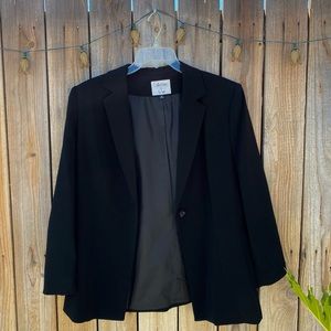 Collections for Le Suit Women's Navy One  Button Blazer Black  Jacket Size 16